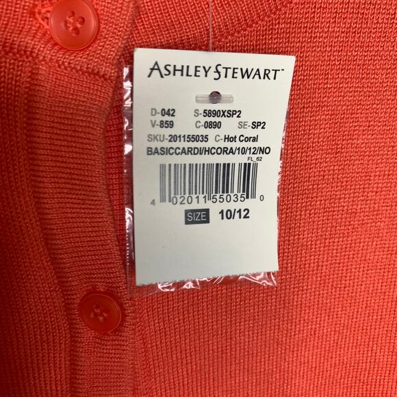 NWT Coral Cardigan Sz 10-12 Button Front - Picture 7 of 9